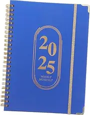 Vertical Layout Planner Notebook Monthly Weekly Scheduling Spiral Bound Academic Daily Planner Smooth Paper Stylish Functional