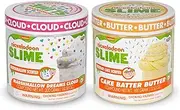 Nickelodeon Slime Pack of 2 - Cake Batter Butter & Marshmallow Dreams Slime Jars Cloud Slime Butter Scented Slime for Kids