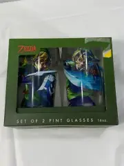 Legend of Zelda set of 2 16 oz. Pint Glasses, New