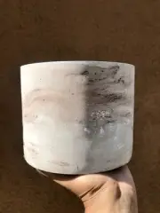 Handmade Custom Concrete Mocha Marble 6 Inch Houseplant Planter Plant Pot