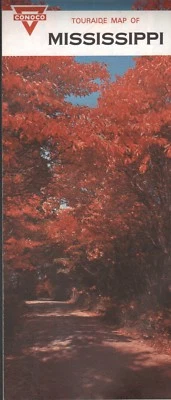 1967 Conoco Road Map: Mississippi NOS