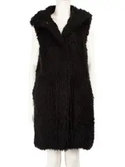 Black Faux Fur Vest