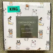 Cynthia Rowley Dogs Halloween Costume King Sheet Set Mummy Witch Ghost Dachshund