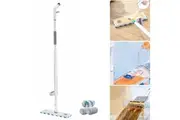 BOOMJOY P22 Spray Mop Self Wringing Flat Mop Hands-Free Microfiber Floor Mop 3 Extra Mop Pad