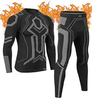 [MEETWEE] Men's Compression Leggings, Running Tights Cool Dry Sports Pants with Pockets Base Layer Bottom for Workout Training Jogging