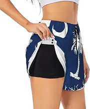 [GaxfjRu] South Carolina Flag Map Print Women's Running Shorts High Waisted Running Shorts Pocket Sporty Gym Elastic Short