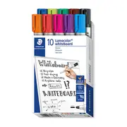 Staedtler Lumocolor Non Permanent Whiteboard Markers 10 Pack Assorted