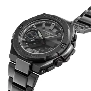 CASIO卡西歐 G-SHOCK純粹黑色雙顯錶/GST-B500BD-1A