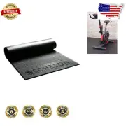 Lightweight Indoor Exercise Mat - Durable Black PVC for Floor Protection