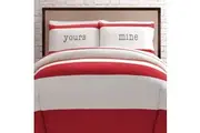 Yours Mine Red Quilt Cover Set by Big Sleep