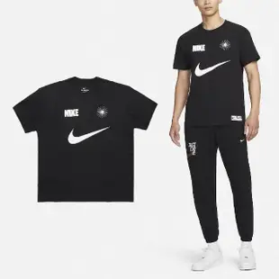 【NIKE 耐吉】短袖 Basketball 男款 黑 白 大LOGO 寬鬆 純棉 棉T 短T 大勾(FJ2307-010)