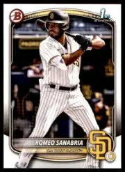 230 Card Lot 2025 Bowman 1st Prospect #BP-3 Romeo Sanabria Padres