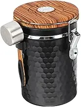 ULTECHNOVO Bean Storage Holder Airtight Coffee Bean Jar Food Canister Stainless Steel Lid Snack Containers for Kitchen