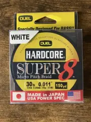 DUEL HARDCORE SUPER 8 MICRO PITCH BRAID 150YDS 30LB LINE WHITE