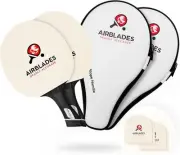AIRBLADES Professional Ping Pong Paddles Set of 2 + Two Spare Rubbers | Pro T...