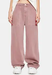 [Articles of Society] Hardwash Pink Tammy High Waisted Wide Leg Pants