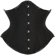 [SWEPER] Women'S Bustier Corset Top - Cotton Sexy Corset Underbust Steel Bones Waist Cincher Corsets Gothic Top Bustier Corpete Corselet Plus Size Black