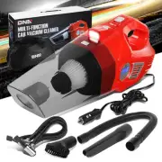 Red 2In1 Corded Handheld Mini Vacuum Cleaner w/LED Light & Air Compressor Pump