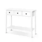 NNEDSZ Hallway Console Table Hall Side Entry 3 Drawers Display White Desk Furnit