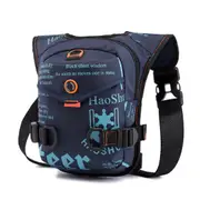 Nylon Drop Waist Leg Drop Bag for Men Fashion Riding Fanny Pack Military Rider Travel Men Messenger Shoulder Bag DBLUE COLOR