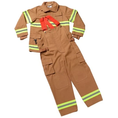 Aeromax Jr. Firefighter Costume Tan Size 6/8 NWT