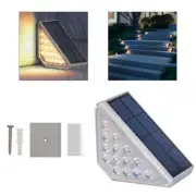 Solar Step Lights for Stair Deck Super Bright Illumination Triangle Design