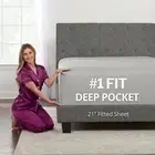 King Fitted Sheet Deep Pocket – Extra Deep Pocket Fitted Sheet King Size 17” ...