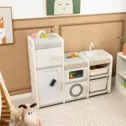CostwayMultipurpose Toy Chest and Bookshelf with Magnetic Whiteboard