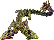 Fidget Dragon,Double Head Toy Dragons Printed Animals - Flexible Articulated Dragon, Movable Joints, Executive Desk Toys for Home Office