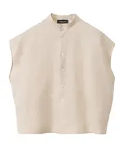 Diamond Thread Sleeveless Shirt IT40,IT38 taupe