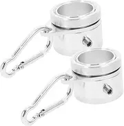 BESPORTBLE 2Pcs Flagpole Rings Rotating Wrap Clips Lightweight Durable Aluminum Alloy for Easy Installation Flag Poles Weather Resistant Mounting Accessories