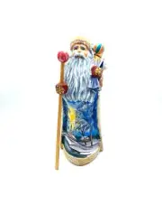 Wooden Carved Santa Claus #0057 12.6" Height Hand carved St. Nicolas decoration