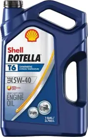 Shell Rotella T6 Full Synthetic 5W-40 Diesel Engine Oil 1 Gallon 3.785 Liter