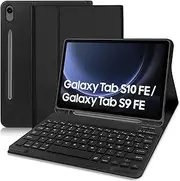 Keyboard Case for Samsung Tab S9 FE 10.9 Inch/Tab S9 11 Inch 2023 Tablet, Protective Case with Pencil Holder QWERTZ Layout, Magnetic Removable