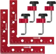 90 Degree Positioning Squares Right Angle Clamps 5.5" X 5.5"(14 X 14Cm) Aluminum