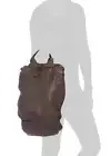 NWT LANGELLOTTI MADE IN ITALY LEATHER LARGE CONVERTIBLE TOTE BACKPACK BROWN