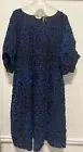 GORMAN Black with blue appliqué swirl motif Balloon shape DRESS, size 12
