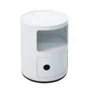 SK Designer Living | Replica Anna Componibili Round Storage Unit 2 Tier | White