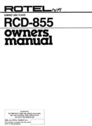 Rotel RCD-855 CD Player Owners Manual