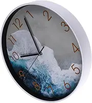 Yardenfun Outdoor Wall Clock Beach Style Wall Clock Household Clock Decoration Sea Wall Clock Home Clock Decor Household Hanging Clock Stylish Hanging Clock Decorative Wall Clock