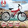 《飛馬》20吋12段變速馬鞍型雙避震車- 紅／銀-網 520-10-1