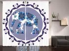 Bohemian Ethnic Curtains 2 Panel Set Decoration 5 Sizes Window Drapes