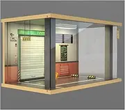 Parking Garage Scene 1/18 Wooden Parking lot Simulation car Model dustproof Lighting Ornaments Display Case Model Garage Desktop(Underground Garage)