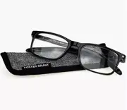 Foster Grant Reading Glasses Mens COLE Black Frame Crystal Vision +1.25 or +1.50