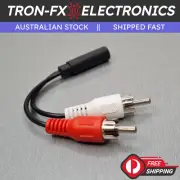 1PCS 3.5mm RCA Female to 2 RCA Male 10CM Adapter Cable