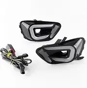 LED DRL Daytime Running Light Front Bumper Driving Fog Lamp with Turn Signal Assembly Accessories Compatible With Jeep Compass 2013 2014