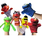 6 MUPPETS HAND PUPPET Toy collection KERMIT, ELMO, ANIMAL, COOKIE, BERT, ERNIE