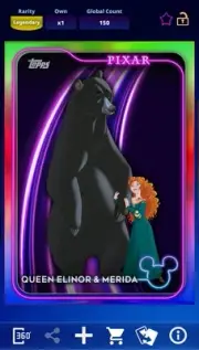 Topps Disney Collect Digital Legendary Flagship Rainbow Merida