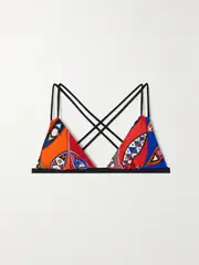 [PUCCI] PUCCI - Printed Triangle Bikini Top - Pink - large large Pink