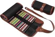 48 Slot Aesthetic Pencil Case, Canvas Roll Up Pen Curtain Pencil Bag, Roll-Up Washable Canvas Pencil Bag, Artist Brush, Roll-Up Bag for School, Travel, Office, Multi-Coloured,Bicycle Backpack